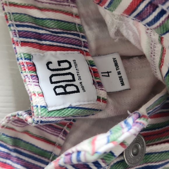 Urban Outfitters Lisbon High Rise Women's Striped Shorts BDG Size 4 - Picture 9 of 9